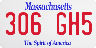 MA license plate 306GH5