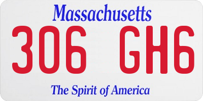 MA license plate 306GH6