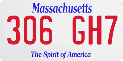 MA license plate 306GH7