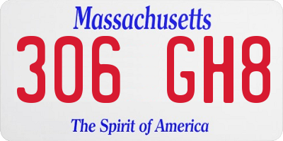 MA license plate 306GH8