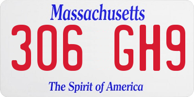MA license plate 306GH9