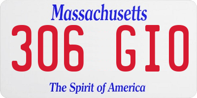 MA license plate 306GI0