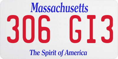 MA license plate 306GI3