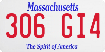 MA license plate 306GI4