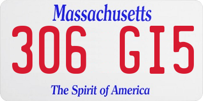 MA license plate 306GI5
