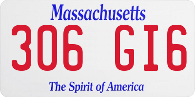 MA license plate 306GI6