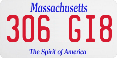 MA license plate 306GI8