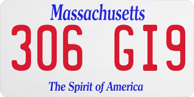 MA license plate 306GI9