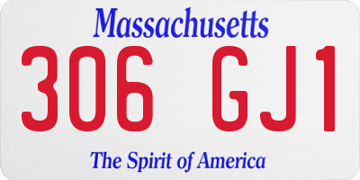 MA license plate 306GJ1