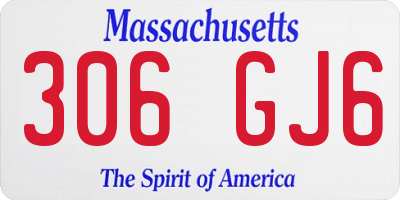 MA license plate 306GJ6