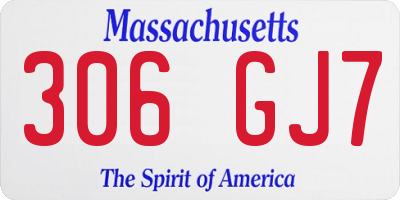 MA license plate 306GJ7