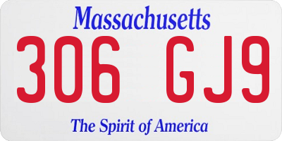 MA license plate 306GJ9