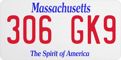 MA license plate 306GK9
