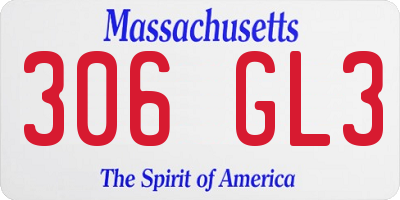 MA license plate 306GL3