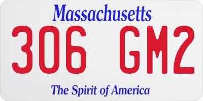 MA license plate 306GM2