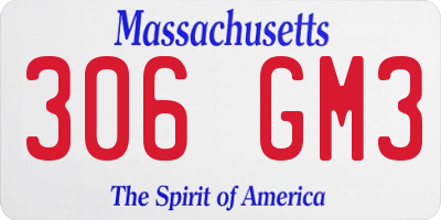 MA license plate 306GM3