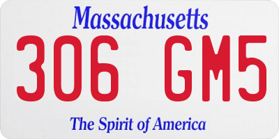 MA license plate 306GM5