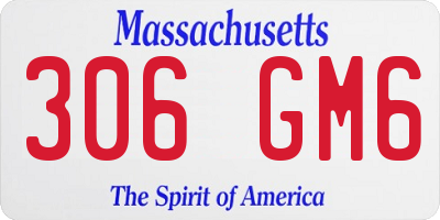MA license plate 306GM6