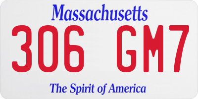 MA license plate 306GM7