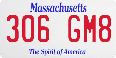 MA license plate 306GM8