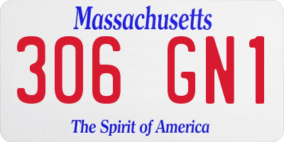 MA license plate 306GN1