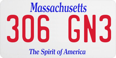 MA license plate 306GN3