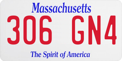 MA license plate 306GN4