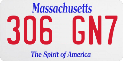 MA license plate 306GN7