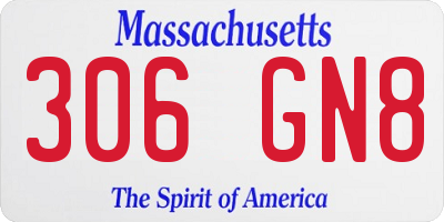 MA license plate 306GN8