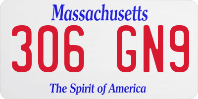 MA license plate 306GN9
