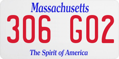 MA license plate 306GO2