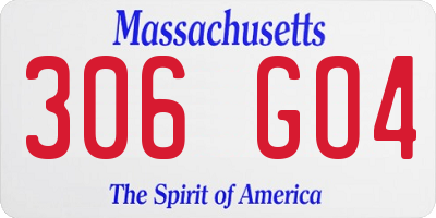 MA license plate 306GO4