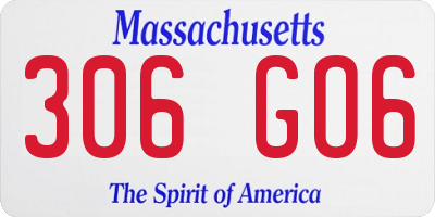 MA license plate 306GO6