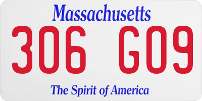 MA license plate 306GO9