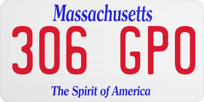 MA license plate 306GP0