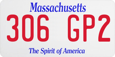 MA license plate 306GP2