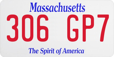 MA license plate 306GP7