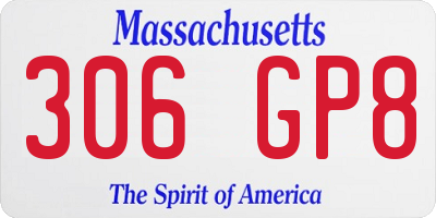 MA license plate 306GP8