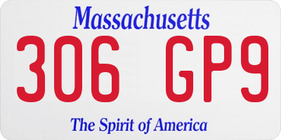 MA license plate 306GP9