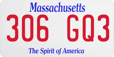 MA license plate 306GQ3