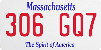 MA license plate 306GQ7