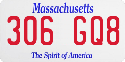MA license plate 306GQ8