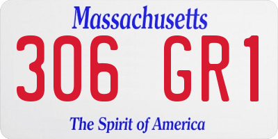 MA license plate 306GR1