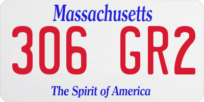 MA license plate 306GR2