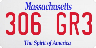MA license plate 306GR3