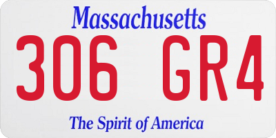 MA license plate 306GR4