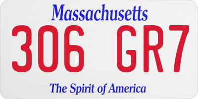 MA license plate 306GR7