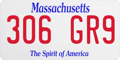 MA license plate 306GR9