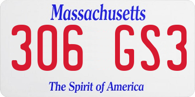 MA license plate 306GS3