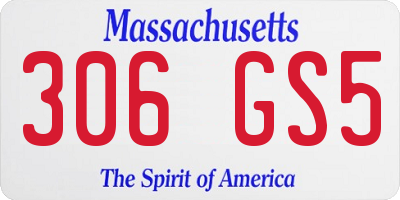 MA license plate 306GS5
